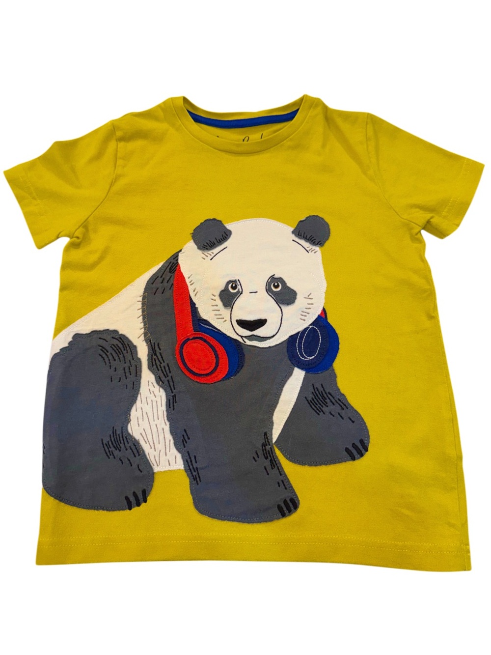 Mini Boden DJ Panda Appliqué Tee